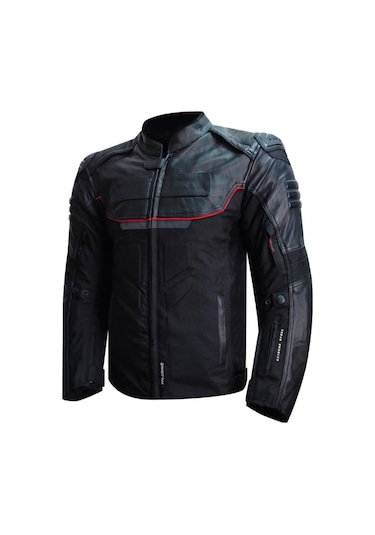 Prosev Falcon Red 4 Mevsim Motosiklet Montu Siyah