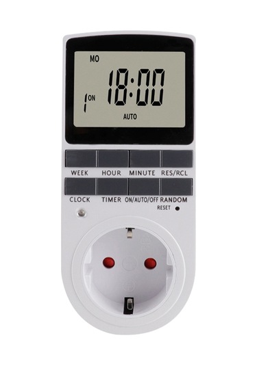 Symbee Ev Elektrikli Cihazları İçin Akıllı Zamanlayıcı: Otomatik Açma-kapatma, Eu Standartı, Enerji Tasarrufu, 7 Günlük Programlama, Lcd Ekranlı Soket