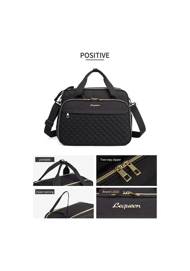 Jialan Anne Bebek Bezi Çantası Büyük Kapasiteli Çanta Anne İçin Siyah