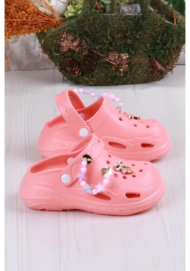 Fort Clx 6990 Plaj Deniz Havuz Terliği Hafif Rahat Esnek Kız Çocuk Terlik Turuncu