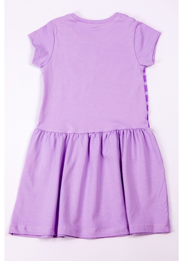 Kız Çocuk Elbise Baskılı A37 Mor