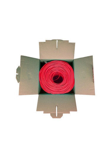 Powergate Cat6-Box-Re 23Awg 0.57Mm Utp Cat6 Kablo 305M Kırmızı