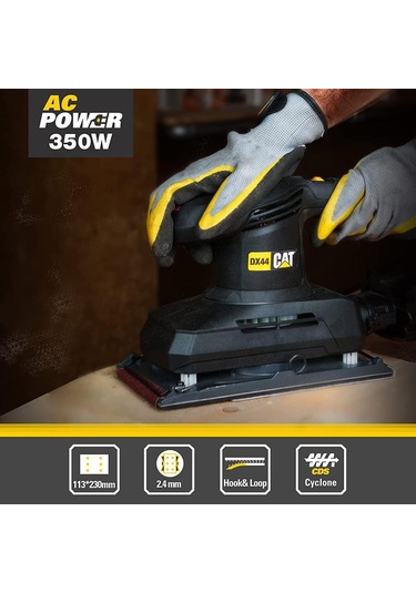 Cat Dx44 350Watt Profesyonel Devir Ayarlı Titreşimli Zımpara