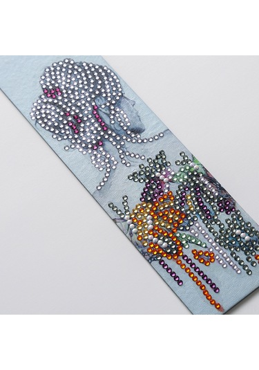 Padalink 21x6cm Deri Yapıştırma Taşlı Kitap İşareti, Çok Renkli Taşlar, Araç Seti Ve Süperlik İçeren Dıy Oyuncak Diğer