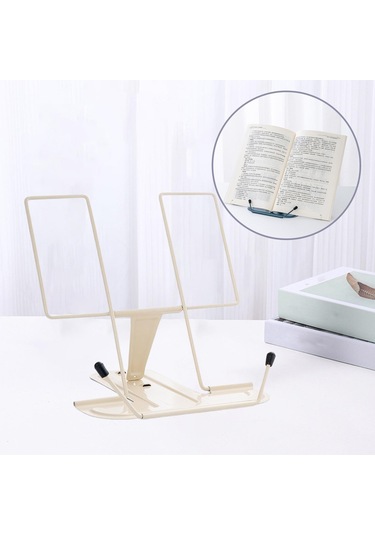 Homyl Taşınabilir Yemek Kitabı Tutucu Organizatör Kitapları Beyaz