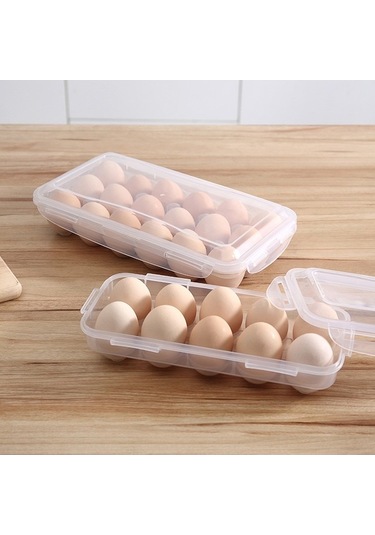 Pazly Yumurta Saklama Kabı 18 Bölme, Kapaklı, Dayanıklı Plastik Buzdolabı Organizatörü Diğer