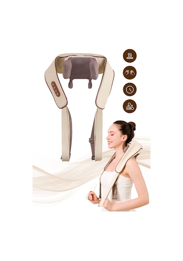 Yoğurmalı Omuz Ve Boyun Masaj Cihazı Beyaz