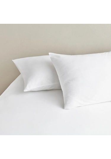 2 Li Clasy %100 Pamuklu Ranforce Yastık Kılıfı 50 X 70 Beyaz