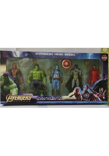 Ethem Oyuncak 5'li Süper Kahramanlar Oyun Seti 2156-5, Marvel Karakterler Figür Seti