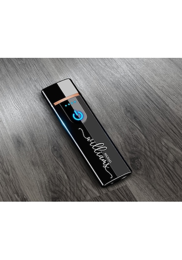 Bk Gift Kişiye Özel Siyah Sigara Tabakası ve Elektronik Dokunmatik Alevsiz Şarjlı Çakmak Seti 15