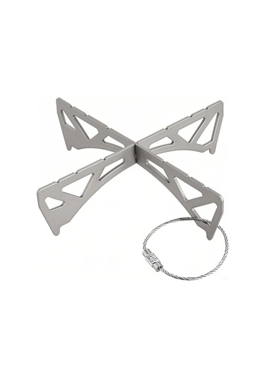 Reedark Titanyum Kamp Fırın Stantı - Msr Taşıma Destek Aparatı, Ultra Hafif, Kampçı İçin Piknik Bbq Erişim Gereci Gümüş