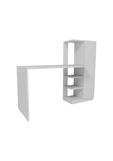 Arnetti Dolaplı Çalışma Masası Yağız Beyaz