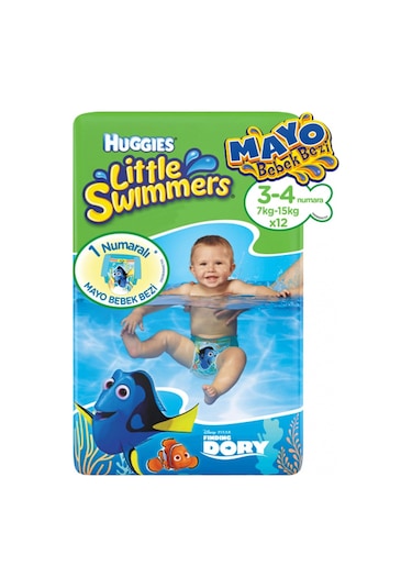 Huggies Little Swimmers Mayo Bebek Bezi 3-4 Numara 12 Adet