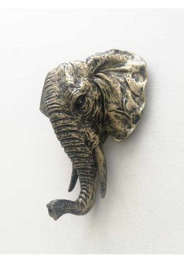 Dekoratif Fil Kafası Askılık Modern Duvar Dekoru Ev Dekorasyon Duvar Askılığı 001