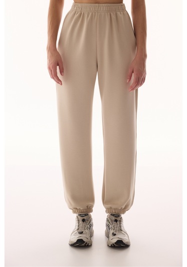 Penti Bej Silky Feel Fermuarlı Jogger Pantolon