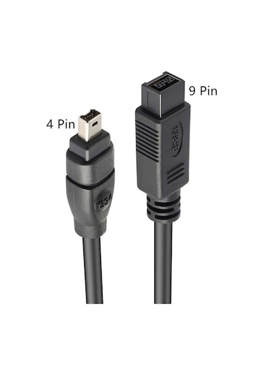 Novahub Junsunmay Firewire Dv 800 9 Pin Erkek - Firewire 400 4 Pin Erkek Ieee 1394 Kablo, 1.8m Uzunluk