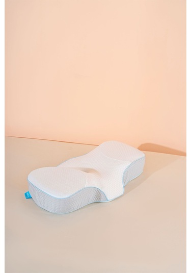 Visco Luna Boyun Destekli Ortopedik Visko Yastık 67 36 12cm Beyaz