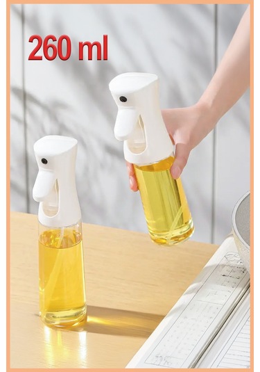 Airfryer Uyumlu Sprey Yağdanlık 260 Ml Cam Şişe,yağ Püskürtücü Fritöz Izgara Salata Şeffaf