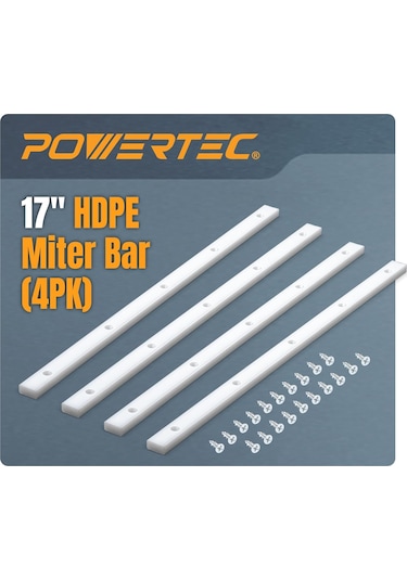 Powertec 71793 Hdpe Gönye Çubuğu 3/4" X 3/8" X 17" Çapraz Kesimli