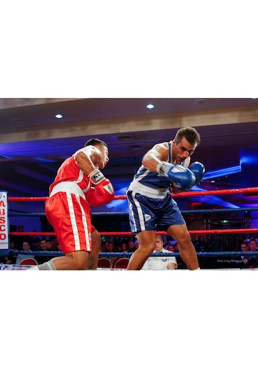 Aksaspor Green Hill Tiger Aıba Onaylı Deri Müsabaka Boks Eldiveni Mavi