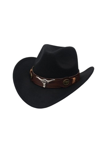 Lucky Power Klasik Kovboy Şapkası Cosplay Güneşlik Fotoğrafı Yetişkinler Için Kara Seyahat 3xcvhe Siyah