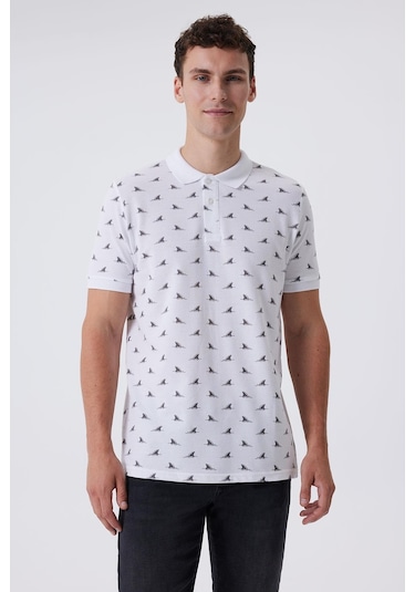 Lee Cooper Shark Erkek Pike Polo Yaka T-Shırt Beyaz-16400-Beyaz