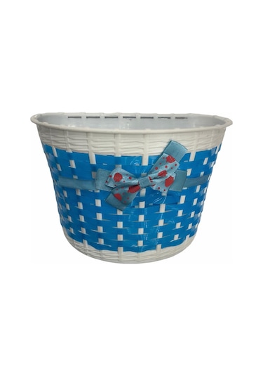 Ön Sepet Hasır Örgü Mavi