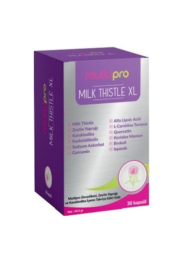 Multipro Milk Thistle 30 Kapsül