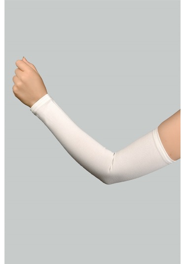 Altobeh Pratik Tesettür Kolluk Penye Kadın Namaz Kolluğu Düz - Ekru