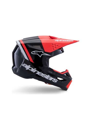 Alpinestars Sm3 Radium Off-Road Cross Kaskı Beyaz - Kırmızı - Siyah