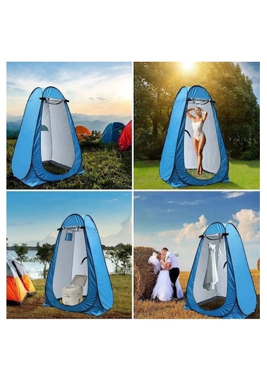 Realx Otomatik Kamp Alanı Duş, Giyinme, Wc Çadırı Kabin Giyinme Mavi