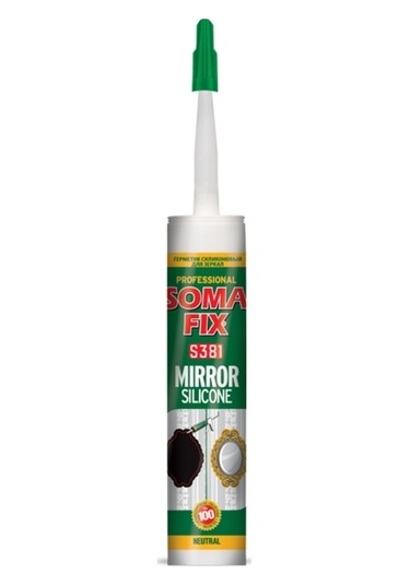 320 Gr Somafix Şeffaf Ayna Silikonu Nötr Kararma Yapmaz + Tabanca Şeffaf