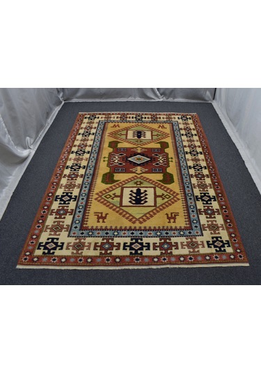 Zehra Abla Halı Yeni El Dokuma Otantik Kirman Balıkesir Antik Yörük Yün Salon Halısı 5627 Renkli