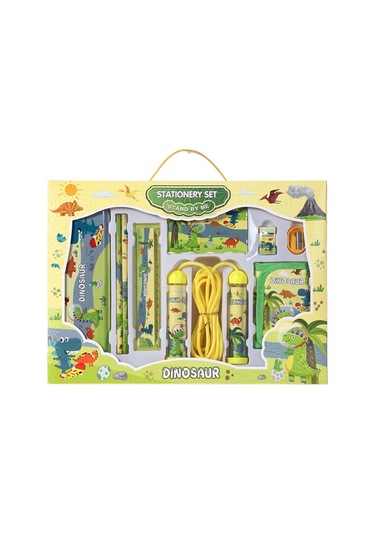 Getfit Çocuk Hediye Karikatür Kırtasiye Seti Hediye Kutusu Öğrenci Tatil Hediyesi Yeşil