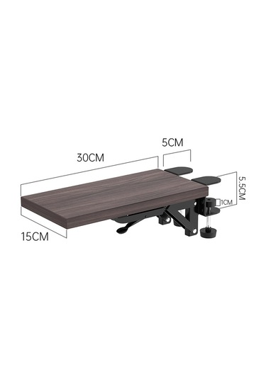 Suntek Ahşap Bilgisayar Kol Dayanağı Bilek Mouse Pad Kahve