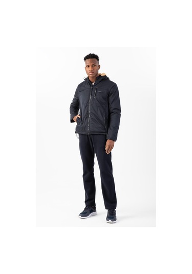 Maraton Sportswear Regular Erkek Kapşonlu Uzun Kol Basic Lacivert Ceket 21365 Lacivert
