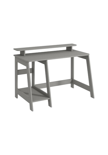 Country Ergonomik Çalışma Masası, Modern Bilgisayar Masası - Gri