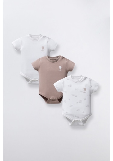 U.S. Polo Assn. U.s. Polo Assn Erkek Bebek Beyaz Body Zıbın Beyaz