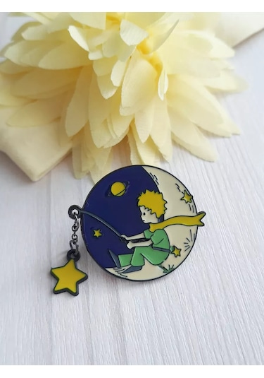 Proshik Küçük Prens Broş Küçük Rozet 242630018 Gri