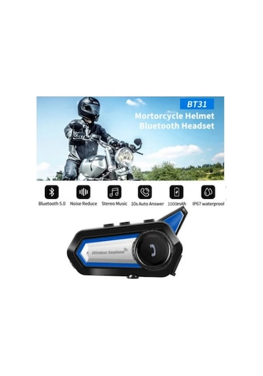 Trendooze Su Motosiklet Kulaklık Kask Kablosuz Interkom İçin Geçirmez Bt31 Bluetooth 5.0 Fa