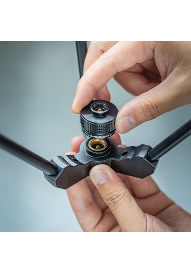 Symbee Kamp İçin Hafif Alüminyum Alloy Ocak Yüksekliği Artırıcı Adaptör, Dış Mekan Uyumlu, Güvenli Ve Sızıntısız Siyah