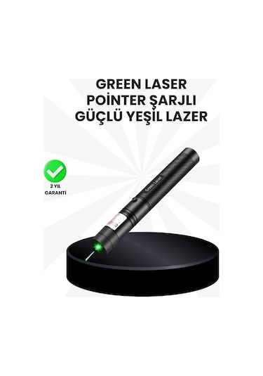 Yüksek Güçlü Yeşil Lazer Pointer 5000mw Şarjlı Çok Renkli