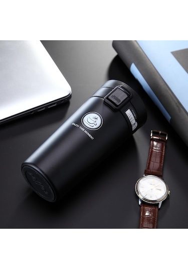 Siyah Premium Seyahat Kahve Kupa Paslanmaz Çelik Termos Bardak Bardak Termos Termos Bardak Su Şişesi