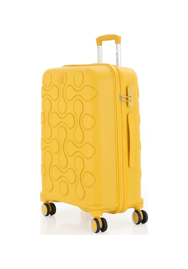 Mçs Polipropilen 3lü Valiz Seti Büyük & Kabin & Makyaj V376 S23sy1000053-set 00012 Sarı