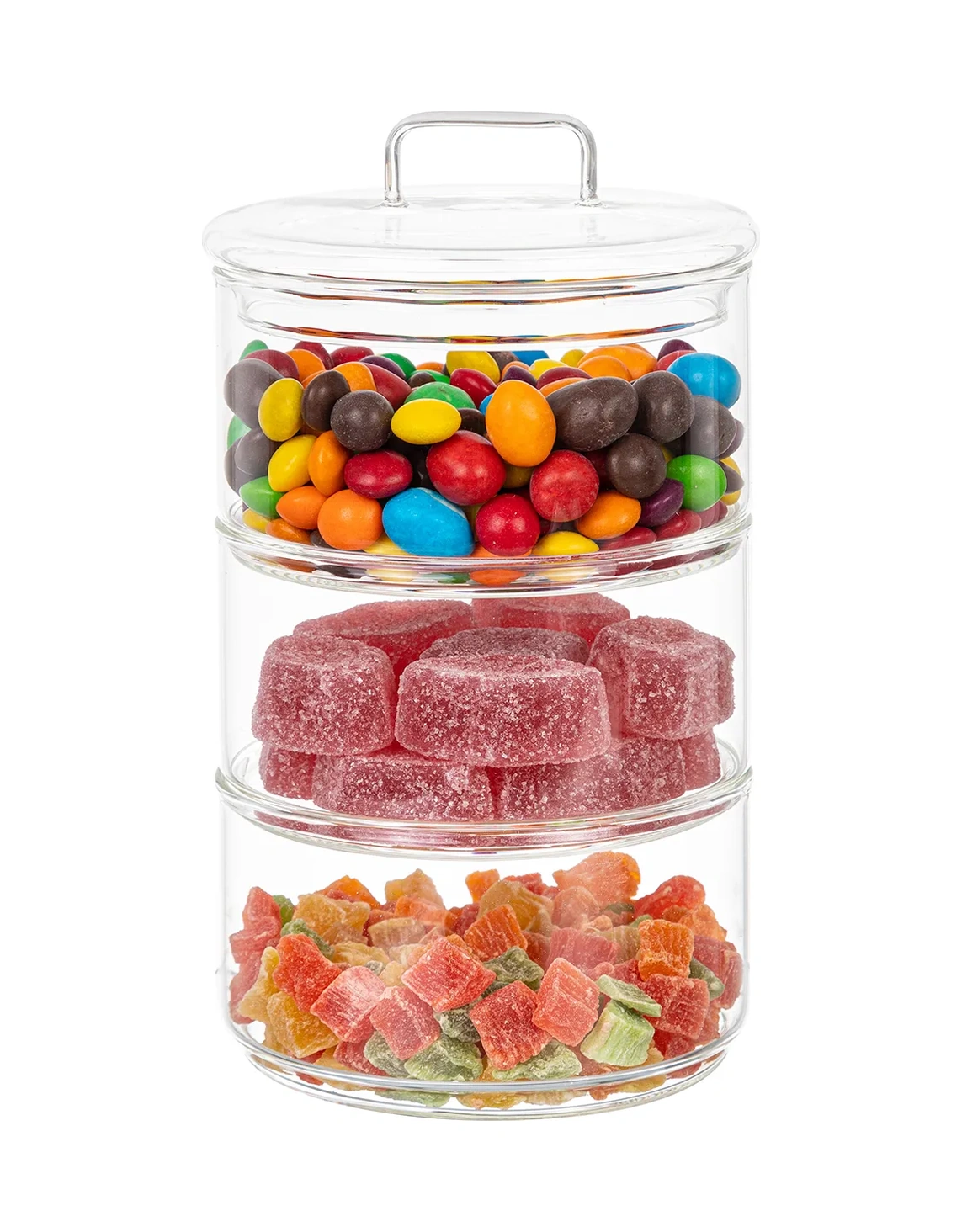 Elan Gallery Dökme Yiyecekler İçin 3 Bölmeli Kavanoz, 400 Ml 70737067 Beyaz