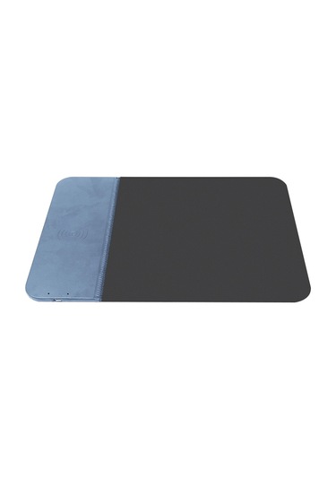 Ojd-36 Qı Standart 10w Aydınlatma Kablosuz Şarj Cihazı Kauçuk Mouse Pad, Boyut: 26.2 X 19.8 X 0.65cm Mavi