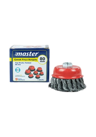 Master Çanak Fırça Burgulu 80 Mm