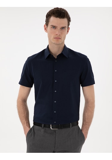 Pierre Cardin Erkek Lacivert Gömlek Kısa Kollu 50307003-vr033 Lacivert