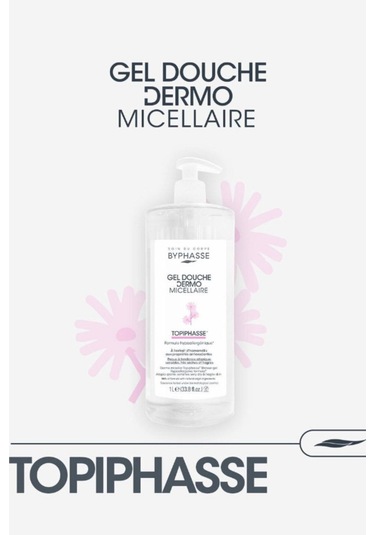 Byphasse Dermo Micellar Topiphasse Atopik Hassas Ve Çok Kuru Ciltler İçin Misel Duş Jeli 1 L