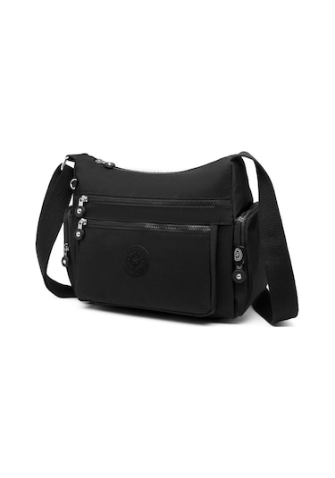 Krinkıl Kumaş Kadın Postacı Çantası Smart Bags 1115 Siyah